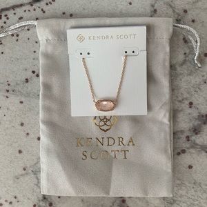 NEW kendra scott elisa rose gold pendant necklace